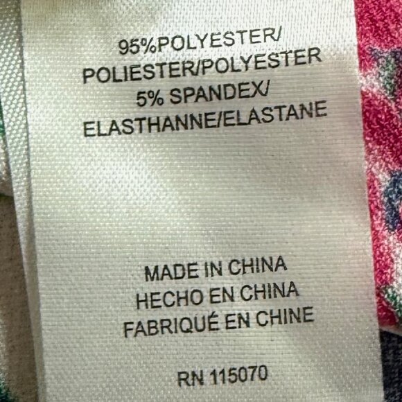 Nina‎ Leonard 3/4 Sleeve Tropical Floral Belted Midi Dress Size S - Picture 14 of 14